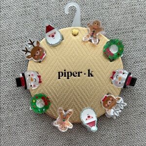Piper christmas small Hair Clips Set